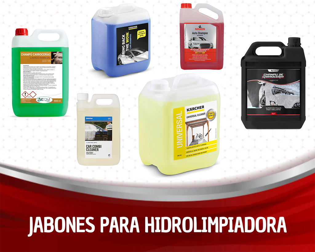 Jabon Coche Abrillantador | Formato 1000ml - 5 litros | Espuma Activa  lavado coche y Moto | Limpia Carrocerías con Cera PH Neutro detergente  limpieza